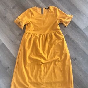 Mustard corduroy dress